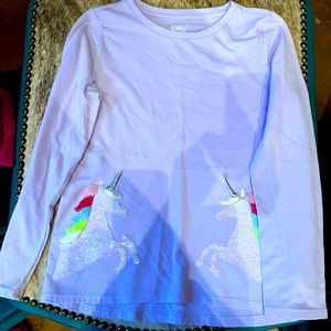 Girls unicorn long sleeve shirt